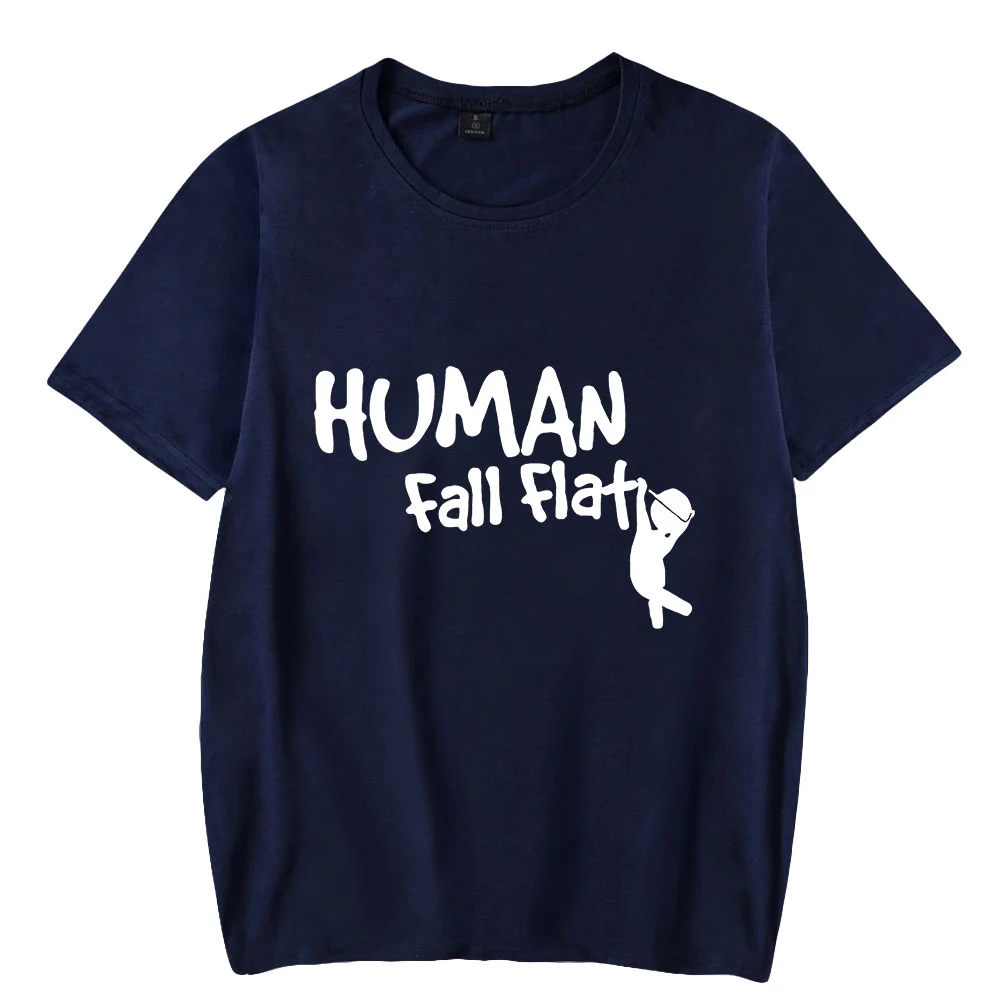 

2026 Human Fall Flat summer letter pattern printing T-shirt short-sleeved loose casual all-match T-shirts