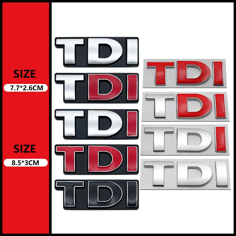 

TDI Emblem Metal Car Sticker Body Decal Grille Badge Logo For VW Golf Polo Tiguan Touareg Jetta Audi A6 Q5