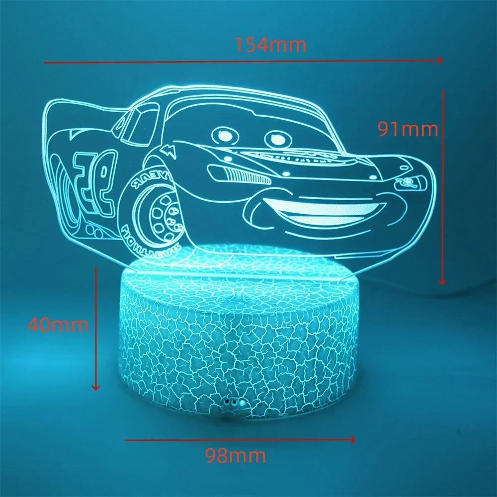 3D Lampe DisneyCute Cars LED Nachtlicht Kind Nachttisch Lampen Nachtlicht Kinder Lichter Schlafzimmer Dekor Kinder Geburtstag Geschenke