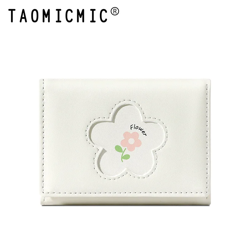 Ladies' short wallet,PU leather coin purse for women,student ID card case with multiple slots,tarjetero billetera para mujer