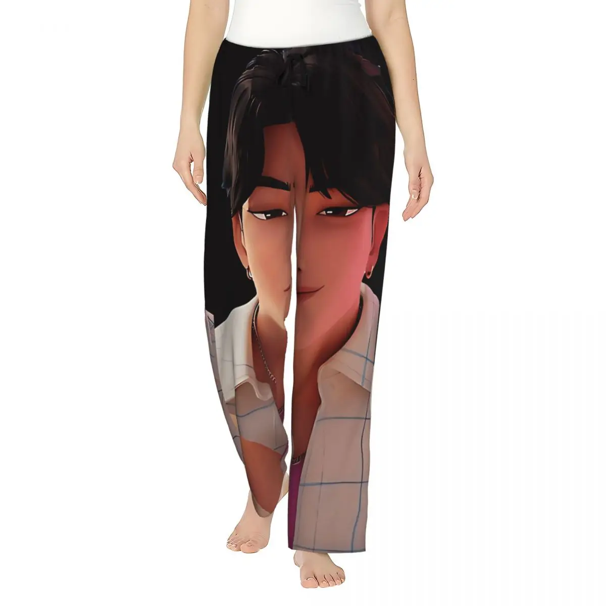 

Pajama Trousers JINU Saja Boys Kpop Demon Hunters Poster Homewear Spring Breathable Pajamas Womens Elegant Night Design Homewear