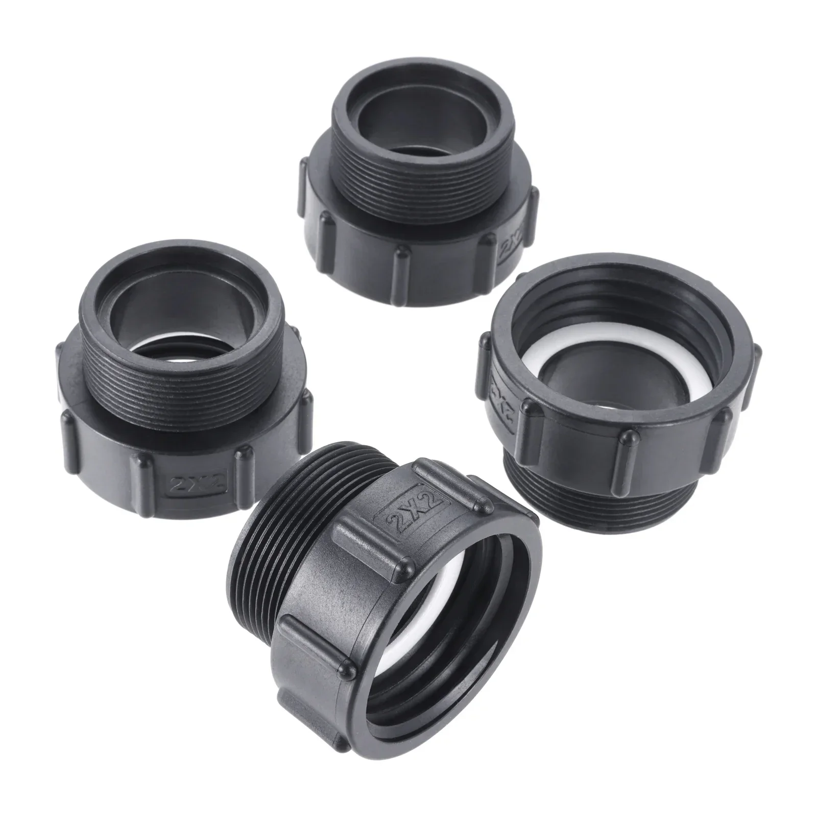 4pcs/set S60x6 Coarse Thread 2 BSP Male 2” Thread Plastic IBC Tote Adapter Water/Oil Tank Connecting Hose Joint Fittings Replace