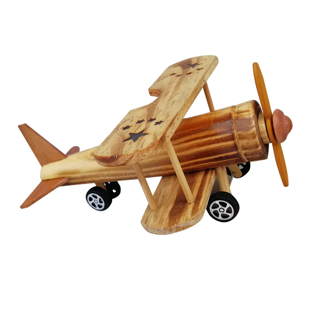 

Desktop Wood Warplane Model Desktop Airplane Decor Craft for Home Hotel Office wooden airplane wooden plane craft