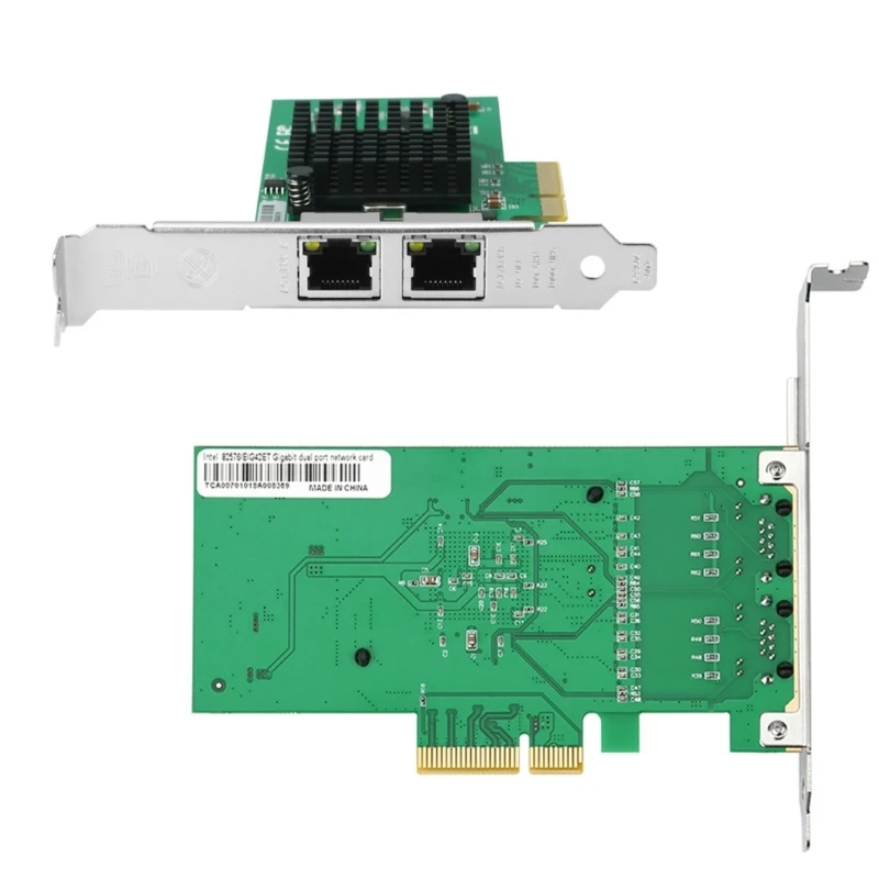 Twee Gigabit-poort PCIE 4X 1G Fiber Server Lan-netwerkkaart 82576 PCIE 2-poorts desktopserveradapter