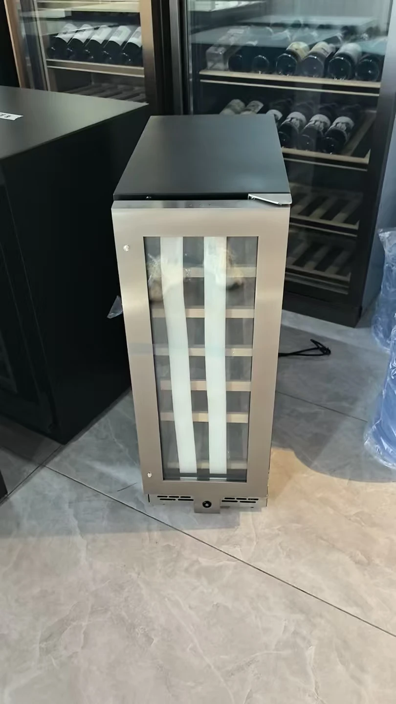 NE-401 68L Glass Door Built In Black Stainless Steel Commercial Hotel Home Thermostat Best Undercounter Wine Refrigerator