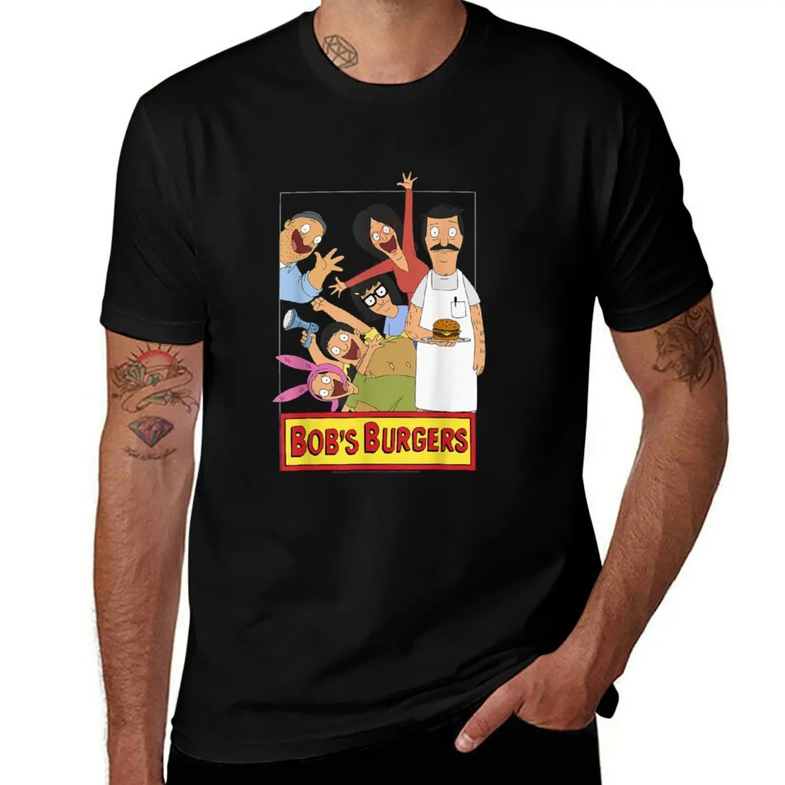 Bob39;s Burgers Family Shot amp; Teddy T-Shirt Work Daily Short Sleeve Top T-Shirt