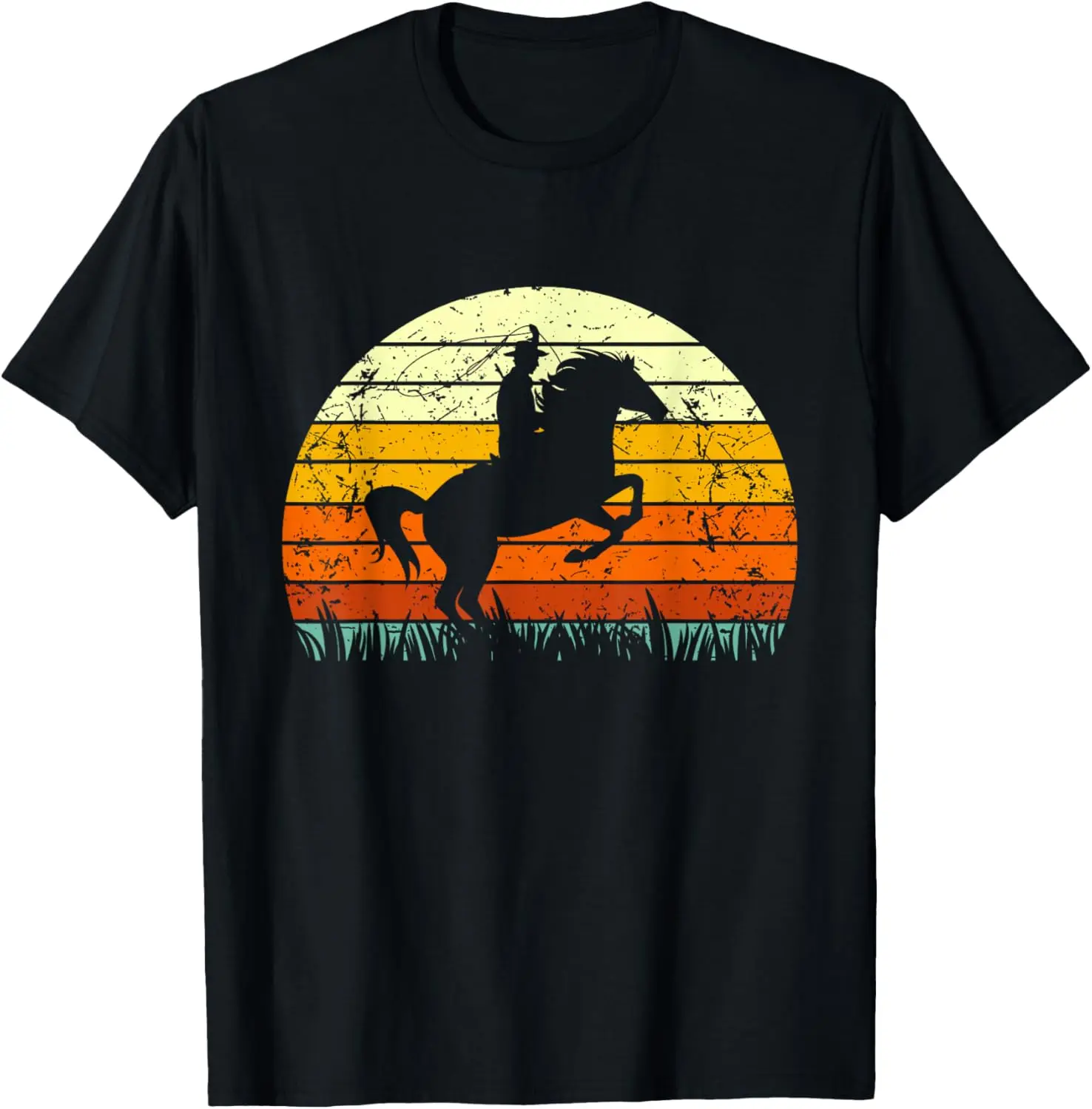 

Retro Rodeo Vintage Cowboy Horse Riding Western Gift T-Shirt