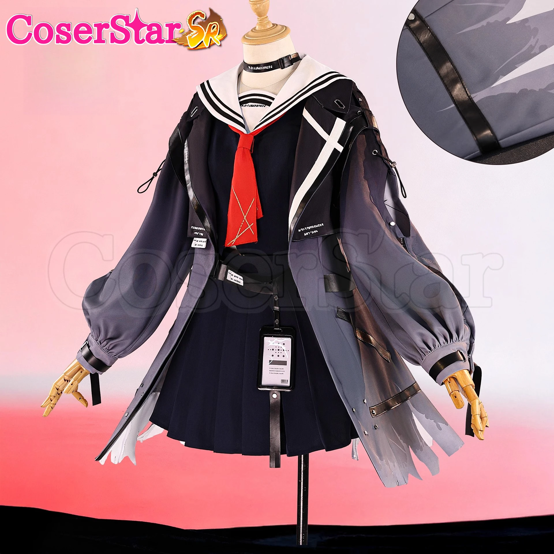 CoserStar-SR Game Wuthering Waves WuWa CHISA Cosplay Costume Outfit Dress Carnival Halloween Comic Role Play Uniform Wig