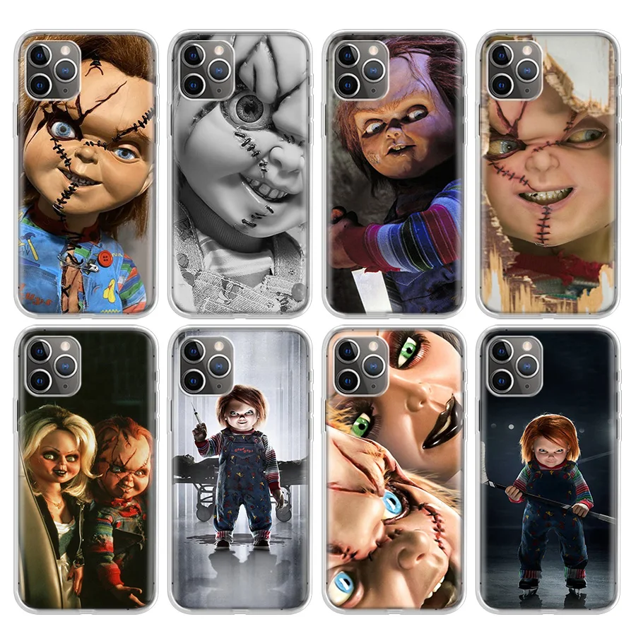 Capa Macia de Telefone para Crianças Chucky, iPhone 11, 12, 13, 14 Pro Max, 15 +, XR, X, XS, Mini, Apple 8, 7 Plus, 6S, SE, Funda,