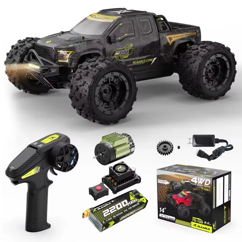 Rarello Gladiator ROG14 Rc Car 1/14 Brushless Motor 100km/H High-Speed With LED 4X4 Remote Control Off-Road Vehicle RTR Rc Car