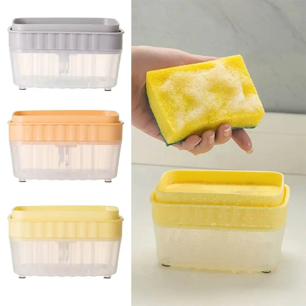 

Многоразовый дозатор для насоса для мыла, двухслойный ручной пресс, чистящая коробка для жидкости, кухонный инструмент, наполнение моющего средства