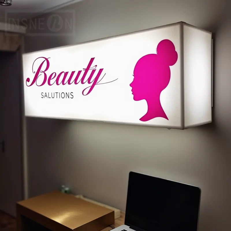 Custom Acrylic LED Light Box for Outdoor Business Sign Waterproof Double Sided Storefront Signage Wall Mounted