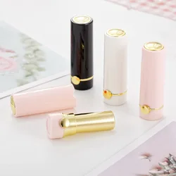 12.1mm Empty Lipstick Tube High-grade Black White Pink Round Lipstick Tube Lipstick Tube Packaging Materials Spot Buckle Type