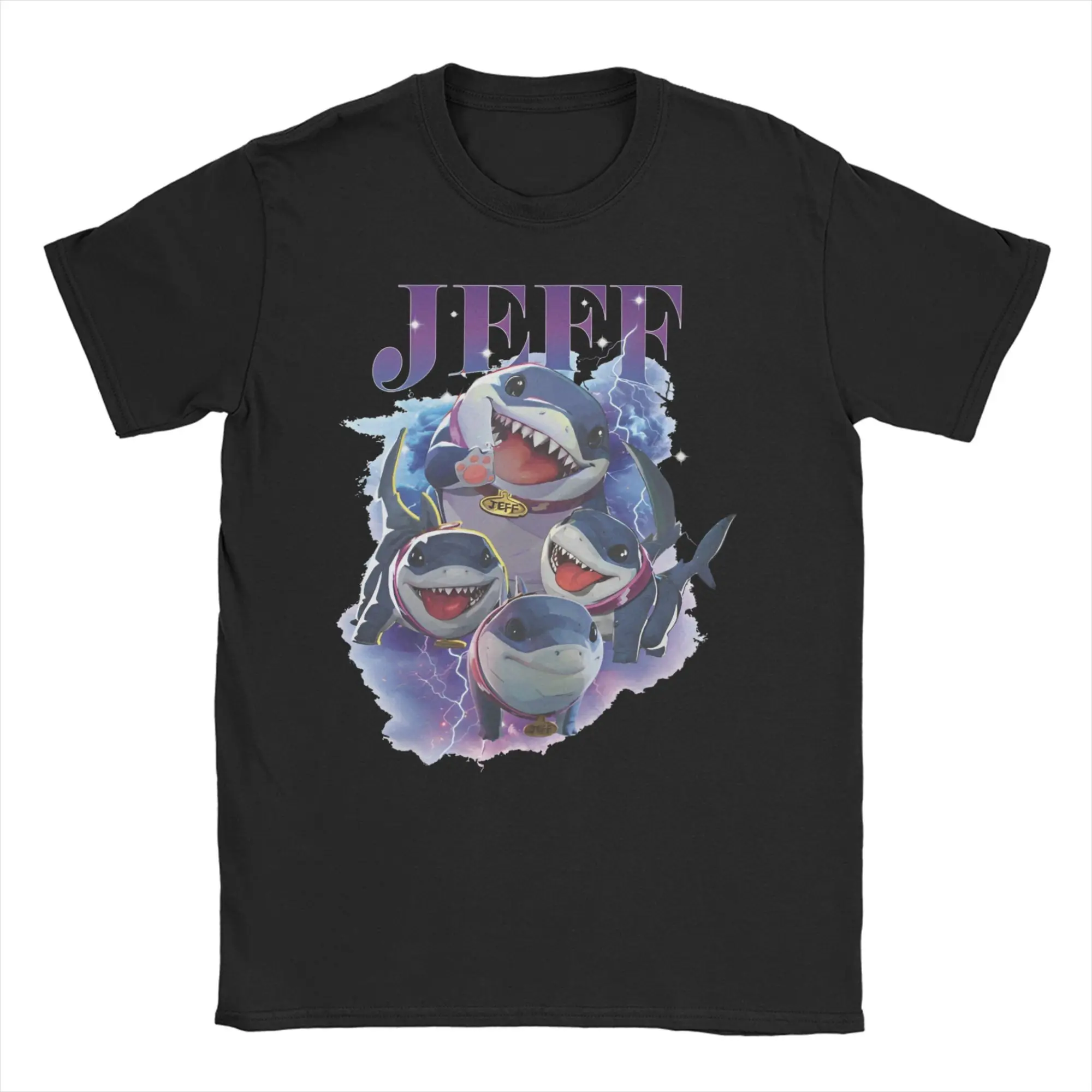 Cute Jeff the Land Shark Graphic Super Hero Manga Anime Printed T Shirt for Men Women Cute Pure Cotton Tee Shirt Clothing