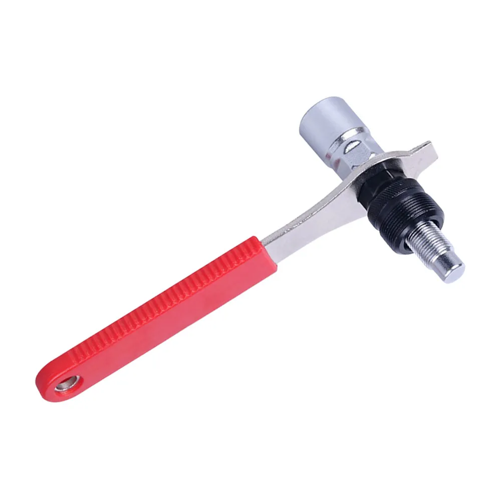1Set Bottom Bracket Crank Extractor Bike Repair Tools Red Remover Spanner 16Mm Spanner Fits 20 Teeth Splined Square Crank Arms