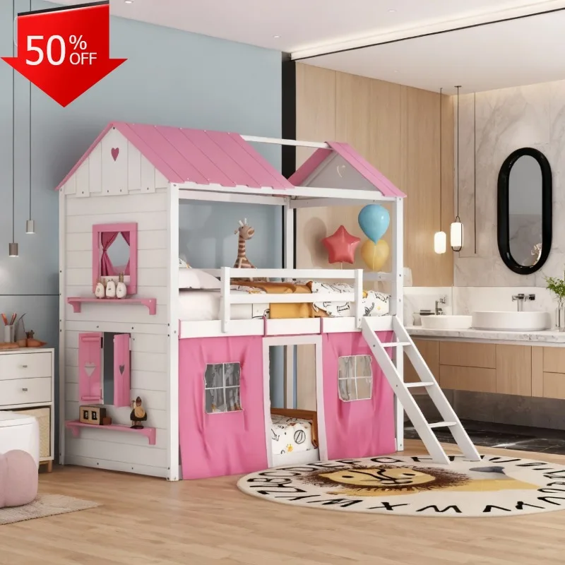 

Takht Children Bunk Bed Transition Beds Kids Room Furniture Double Container Children's Family Baby Bassinet Cradles Toddler