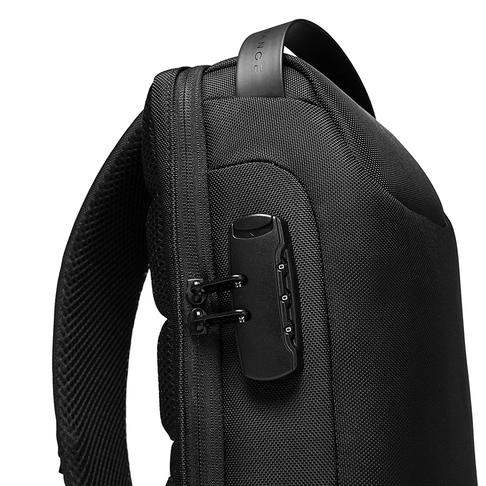 Waterproof BANGE Men's USB Oxford Crossbody Bag Anti-theft Shoulder Sling Multifunction Travel Messenger Chest Pack For Male