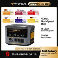 VTOMAN FlashSpeed 1500 Portable Power Station 1548Wh LiFePO4 Battery with 3000W Peak for Outdoor Camping RV Home Energy Power