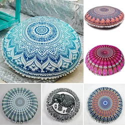 43x43cm Round Cushion Cover Thicken Round Linen Office Chair Cushion Cover Tatami Meditation Cushion Sofa Pillowcase Home Decor