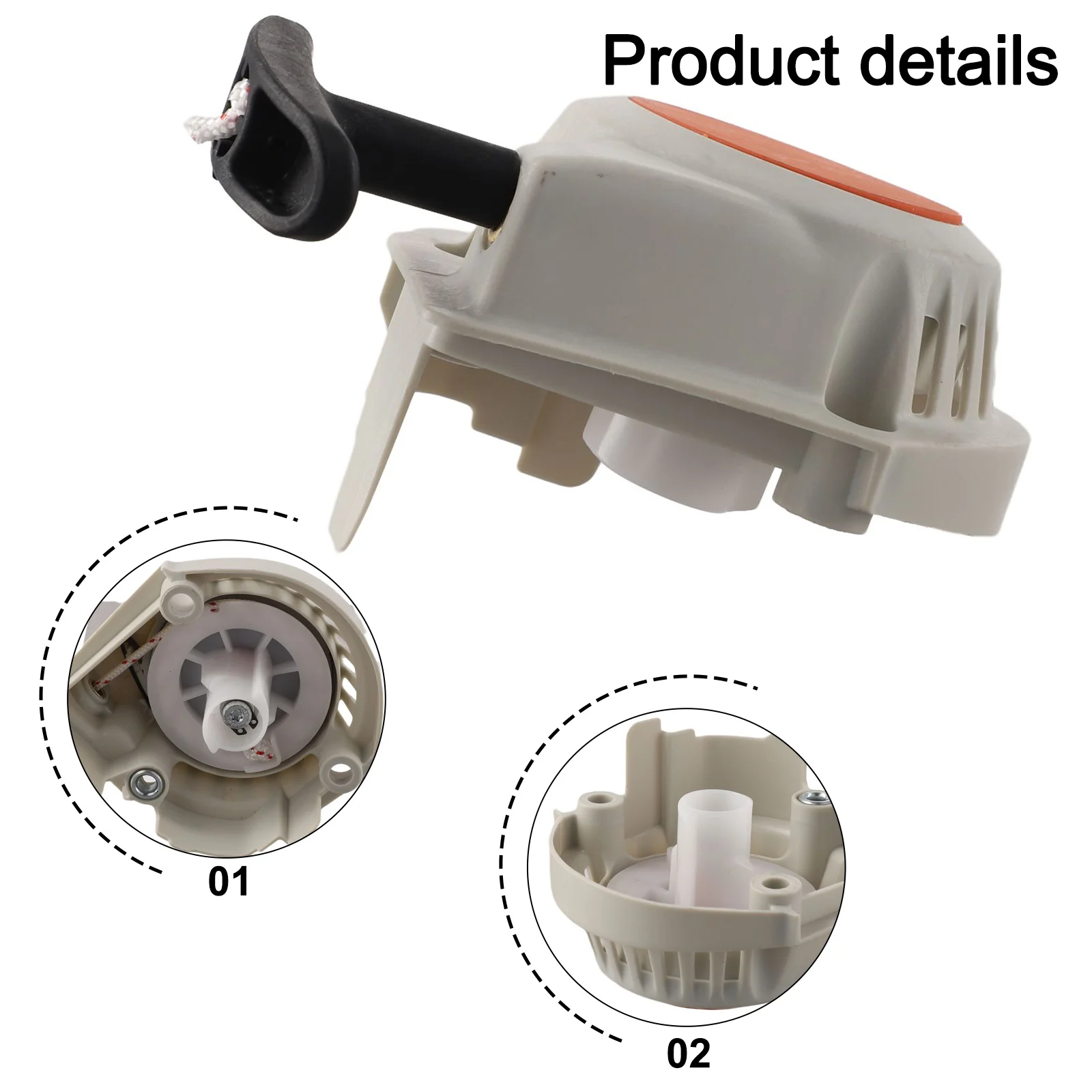Grey Rewind Starter 4149 190 4001 Plastic Pull Assembly For FS94R KM94R HL91K HL94 HL94K String Trimmer Parts