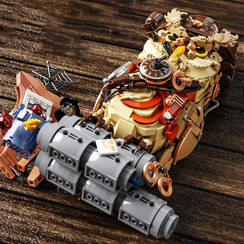 البومة المباحث ماجيك الحيوان اللبنات مجموعة لتقوم بها بنفسك لعبة للأطفال الكبار الهدايا الإبداعية الطوب اللعب نموذج 1200 + قطعة زخرفة سطح المكتب