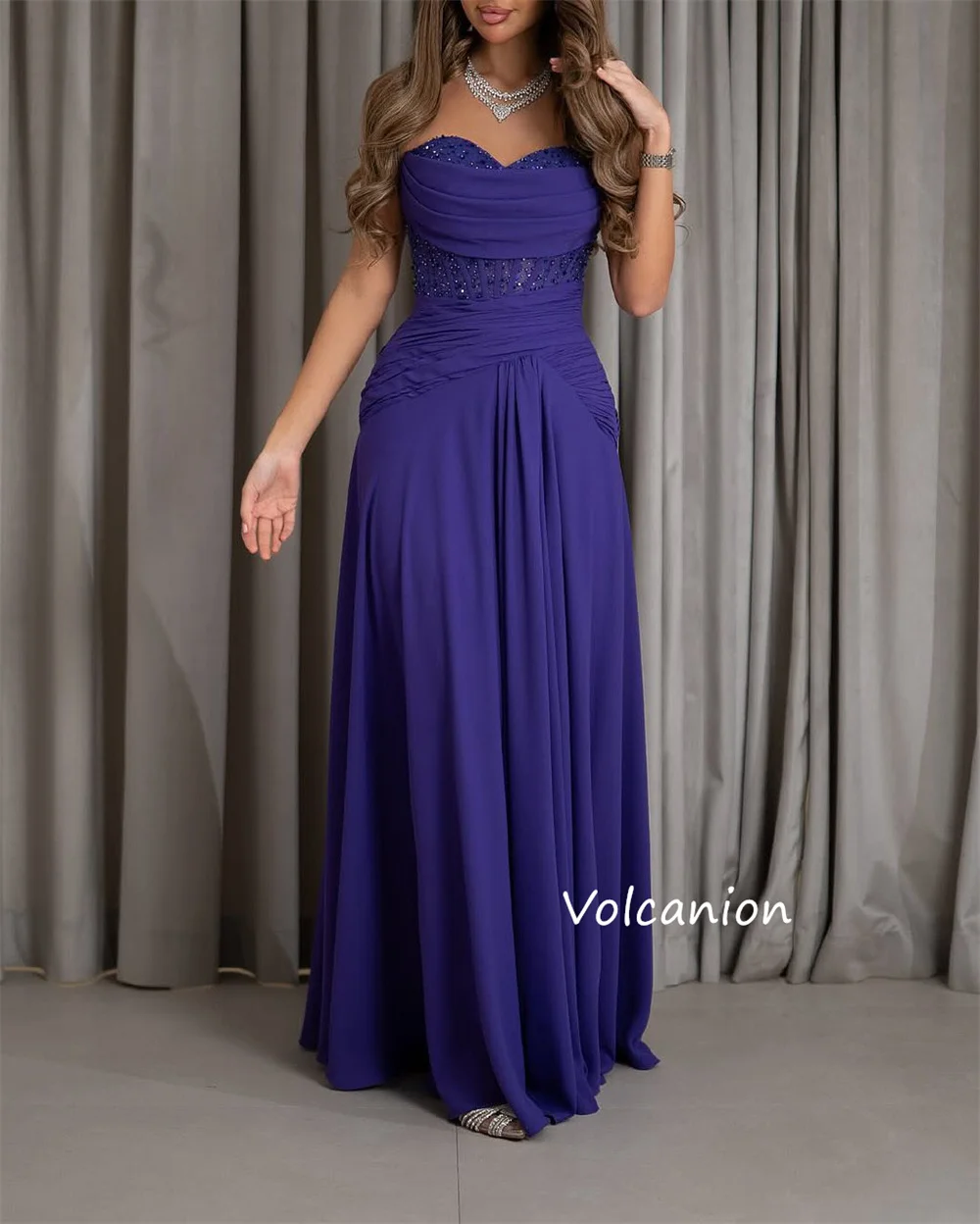 تخصيص الشيفون رايات الديكور ألف خط الحبيب فساتين طويلة مخصصة مناسبة حزب كلاسيكي أنيق جودة عالية