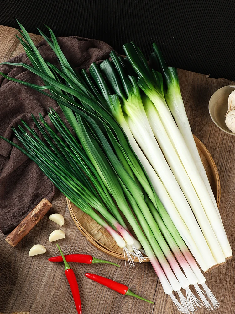 Simulated Onions Simulation Vegetables Fake Models Realistic Artificial Green Plant Scallions Pu Lifelike Kitchen Decoration