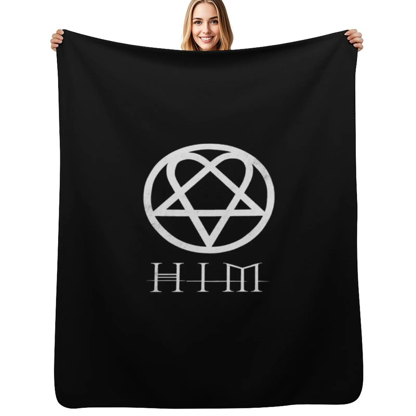 

HIM Heartagram Throw Blanket Luxurious Soft Blanket Holiday Gift for Family