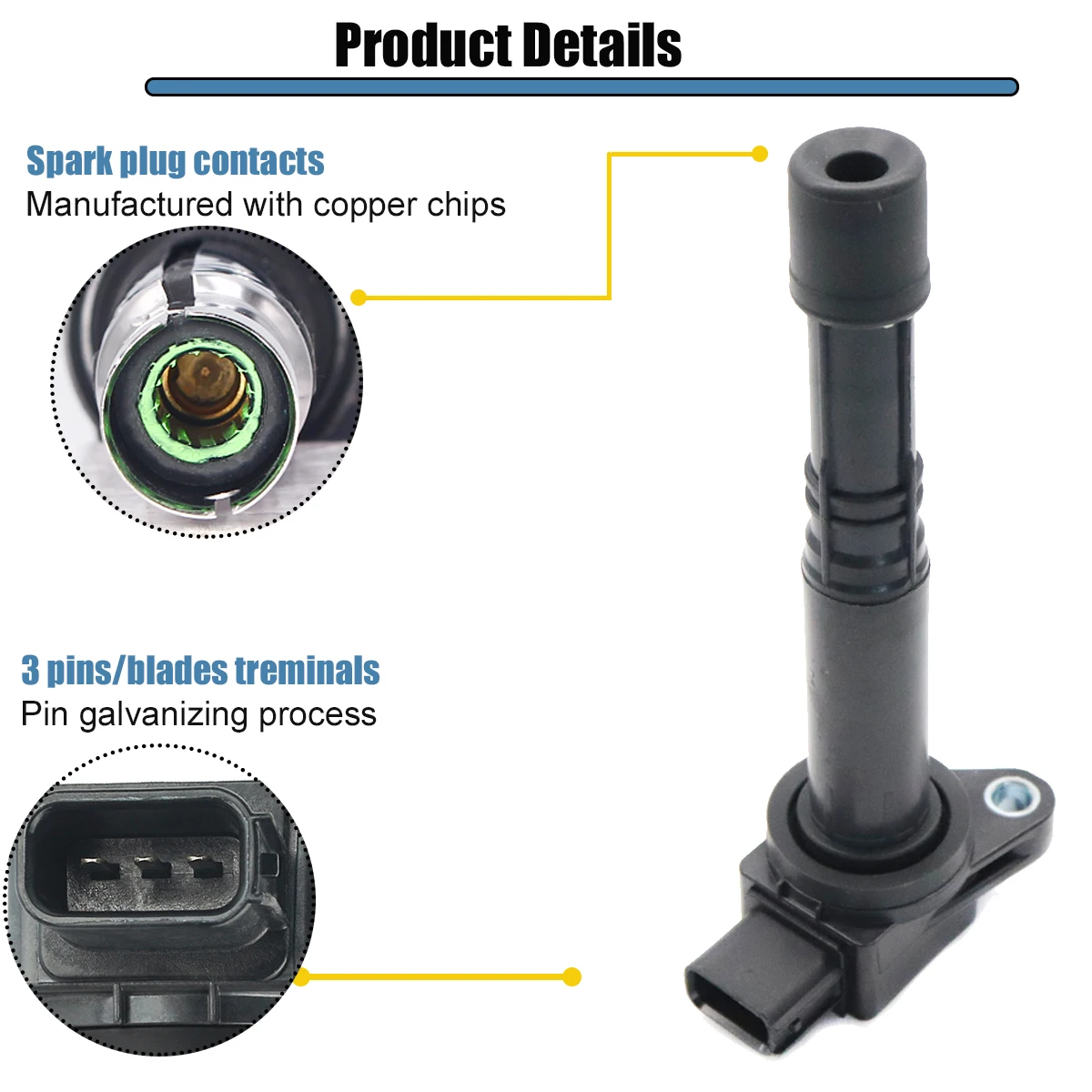 30520-PNA-007 Ignition Coil For Honda Civic 2.0L Element 2.4L 2002 2003 2004 2005 2006 2007 2008 2009 2010 2011 CR-V Acura UF311