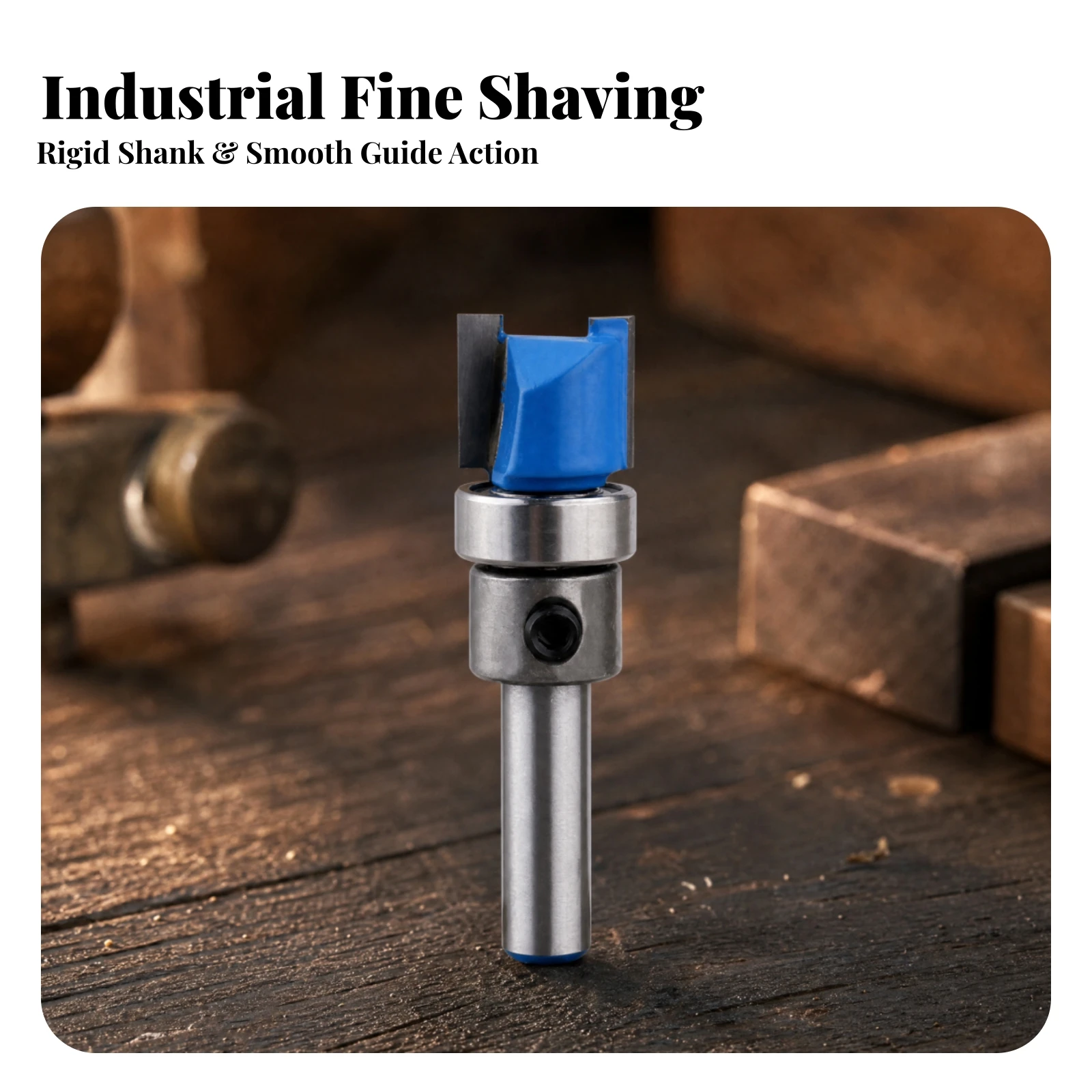 Pattern-Trimming Router Bit with Bearing Guide Sharp Bearing-Guided Pattern Trim Bit Smooth Cuts Woodworking for Woodworkers