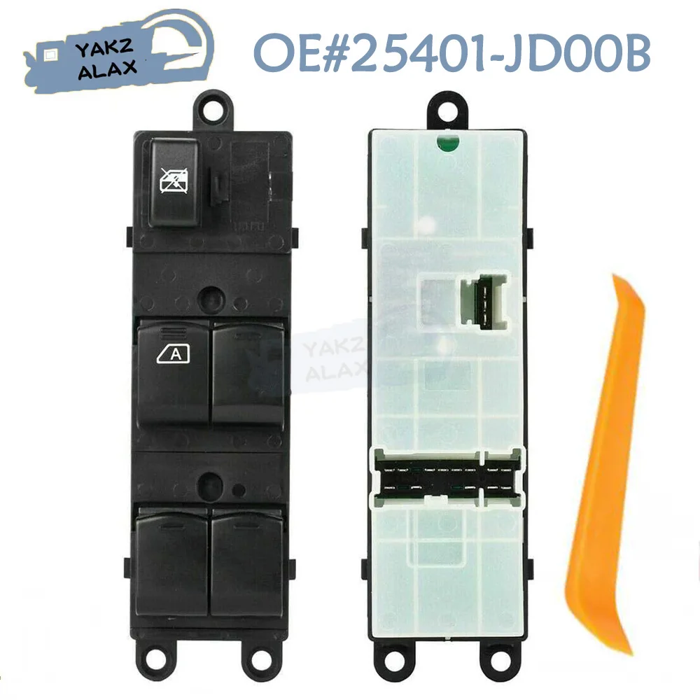 25401-JD00B pour Nissan Qashqai / Qashqai + 2 I J10 NJ10) Note II 5 portes (E12) interrupteur de commande de lève-vitre avant gauche 14 + 3 broches
