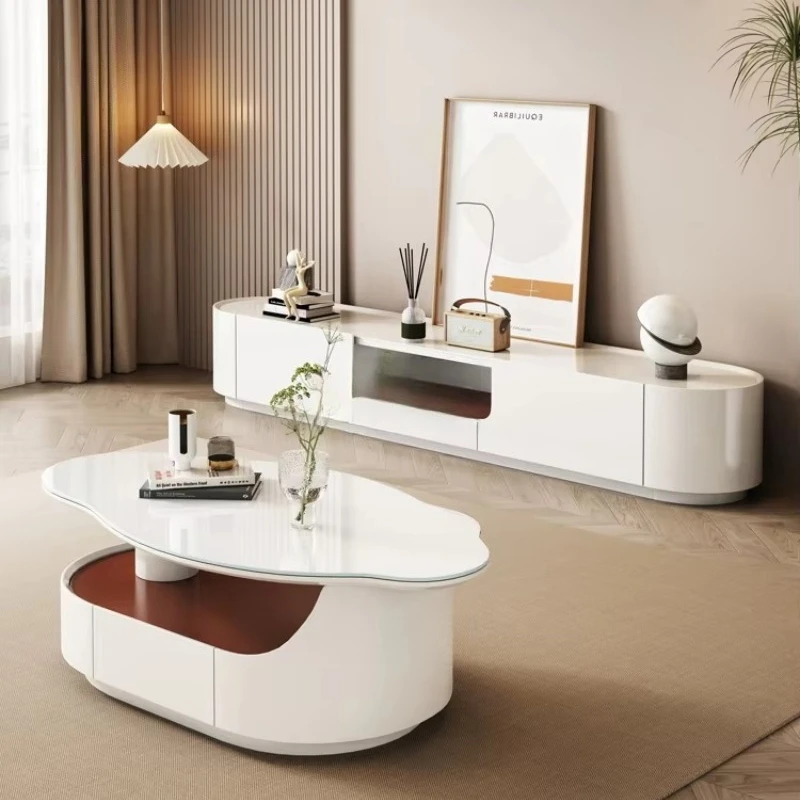 yjq Modern Simple Cream Wind Cloud Tea Table Small Apartment Home