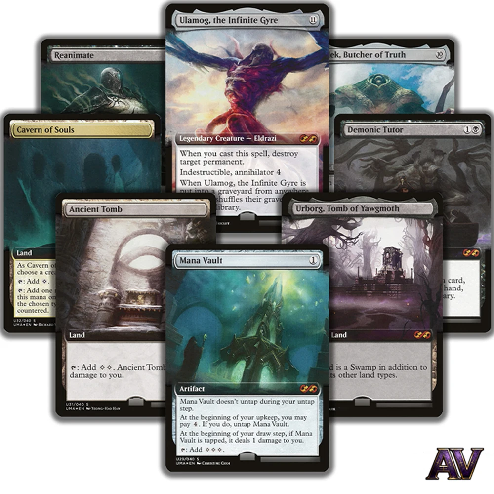 

Волшебные карты PUMA 2018 Ultimate Box Topper Top 8, коллекционная серия Ancient Tomb Demonic Tutor, реплики-прокси-карт с голографическим эффектом