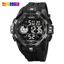 SKMEI Digital Movement Stopwatch Sports Watches Mens Casual Back Light Display 5Bar Waterproof Wristwatch Date Alarm Clock 2123