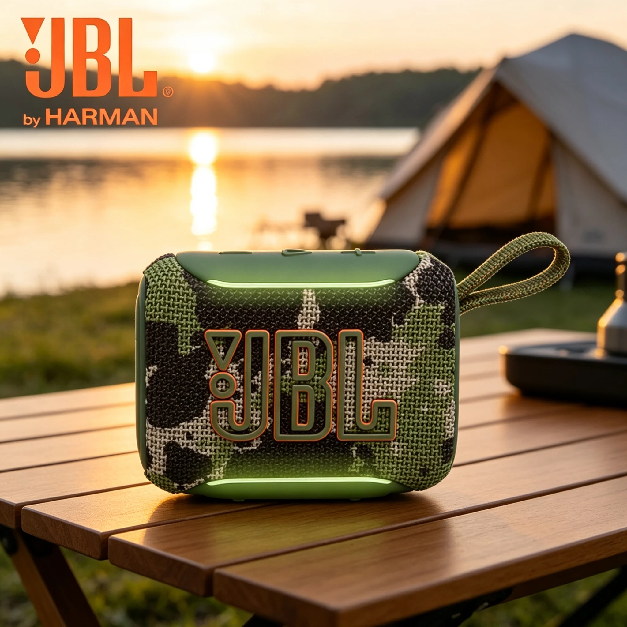 JBL GO5 Music Gold Brick 5th Gen Portable Outdoor Bluetooth Speaker, Dustproof & Waterproof with Loud Sound for Cycling & Hiking