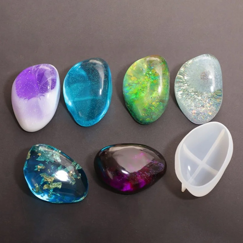 new design irregular special nieniele silicone mold diy handmade stone pebble jelly decoration soap ornament resin mold home