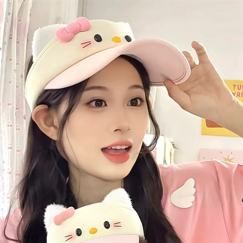 

Summer Kt Cat Baseball Cap Adjustable Breathable Sun Hat for Women Summer Outdoor Sports Golf Gift Kawaii