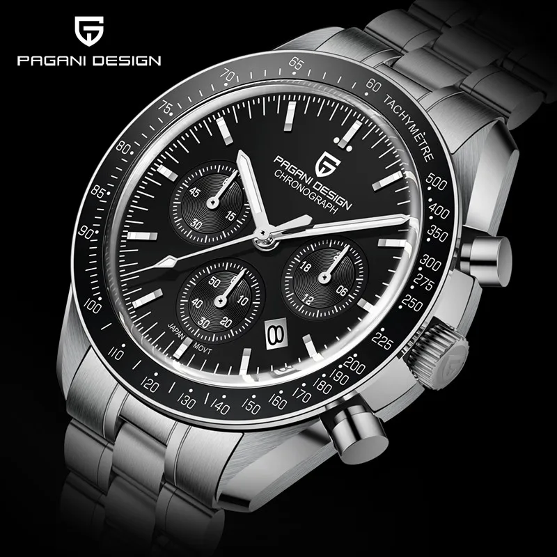 NEW PAGANI DESIGN Mens Watches Top Luxury Quartz Watch For Men Fashion Speed Chronograph AR Sapphire Mirror Waterproof PD-1701