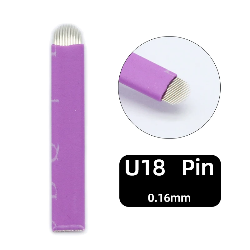 DDQ Purple 0.16MM Nano Blades Microblading Needles Permanent Makeup Eyebrow Tattoo Microblade 3D Embroidery Eye Nanoneedles