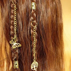 64pcs Butterfly Dreadlocks Hair Rings for Hair Accessories Loc Hair Jewelry for Braids for Women
