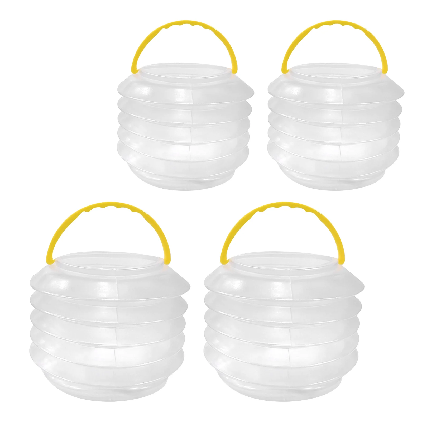 4 stuks transparante opvouwbare kwastwasemmer opvouwbare draagbare wascontainer voor aquarel gouache