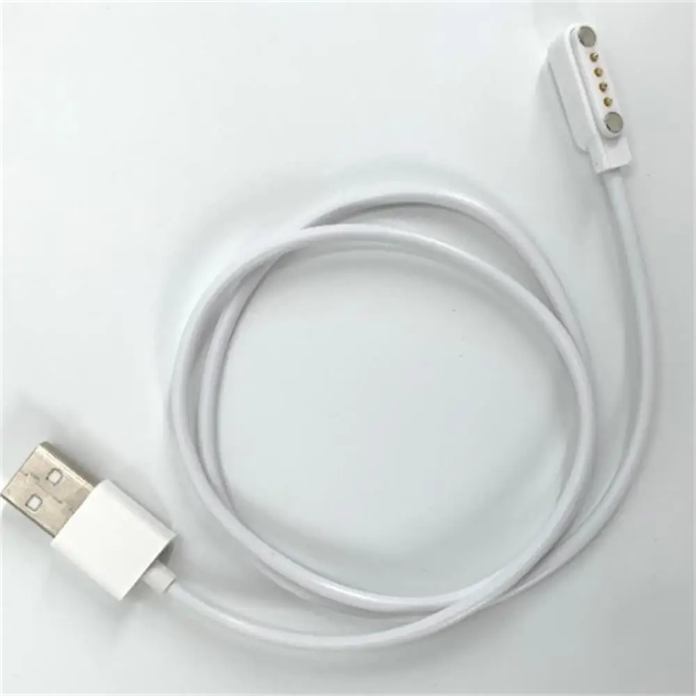 4pin 7.62 Magnetic Charging Cable USB 2.0 Male to 4 Pin Magnetic Charger Cord KW18 KW88 KW98 DM09 GT88 GT68 KW08 Smart Watch