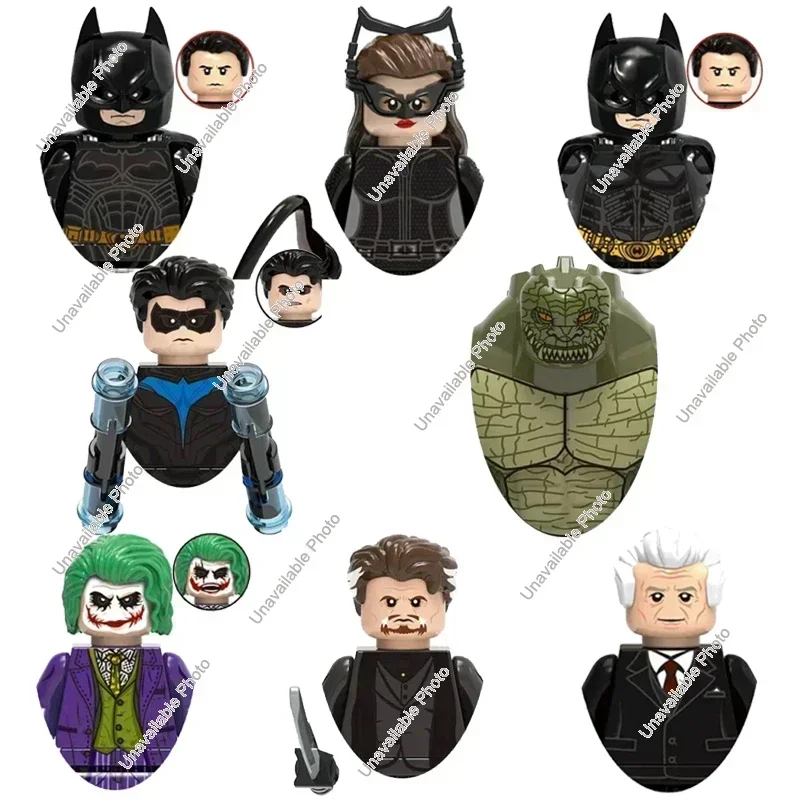 Hot Toys X0341 Joker, Batman, Catwoman, Nightwing, Bloques de Construcción, Figuras de Anime, Muñecos, Mini Figuras de Acción, Bloques de Ensamblaje, Regalo