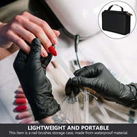 Waterproof Nail Art Pen Storage Pouch Manicure Brush Holder Portable Tool Organizer Durable Compact Case Nail Salon Supplies