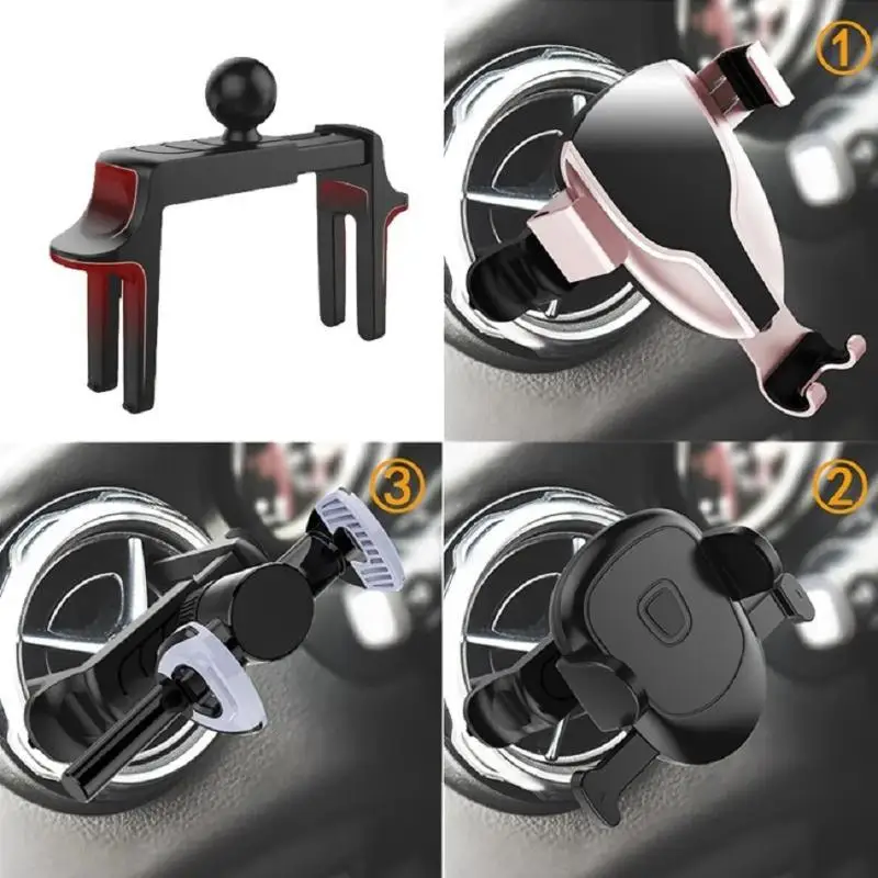 17mm Universal Ball Head Base Quick Detach Adapter for Car Round Air Vent Mobile Phone Holder Mount Accessories