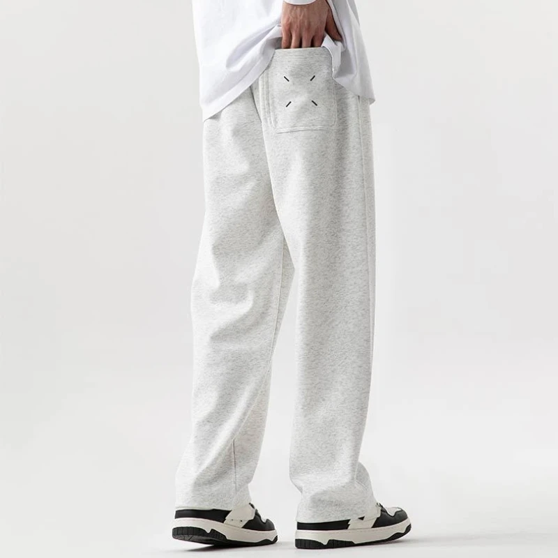 

Soft Comfortable Versatile Sports Tie Wide Leg Sweatpants Men's American Heavyweight Loose Casual Pants Cotton