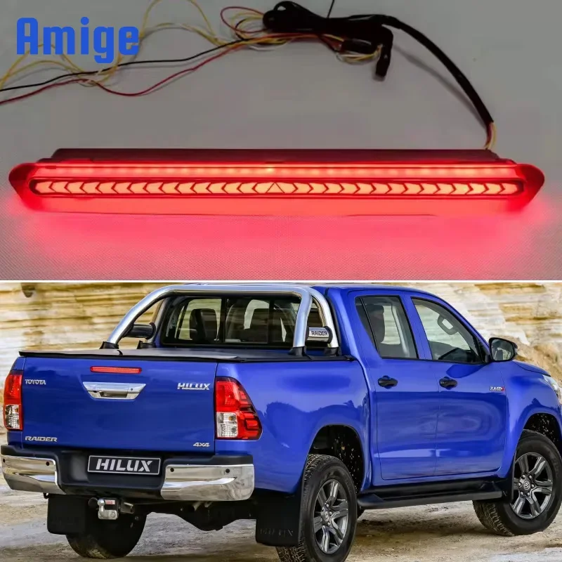 

Автомобильные светодиодные задние индикаторы для Toyota Hilux Revo 2015-2021 указатель поворота, отражатель, лампа бампера, задние фонари, резервный стоп-сигнал