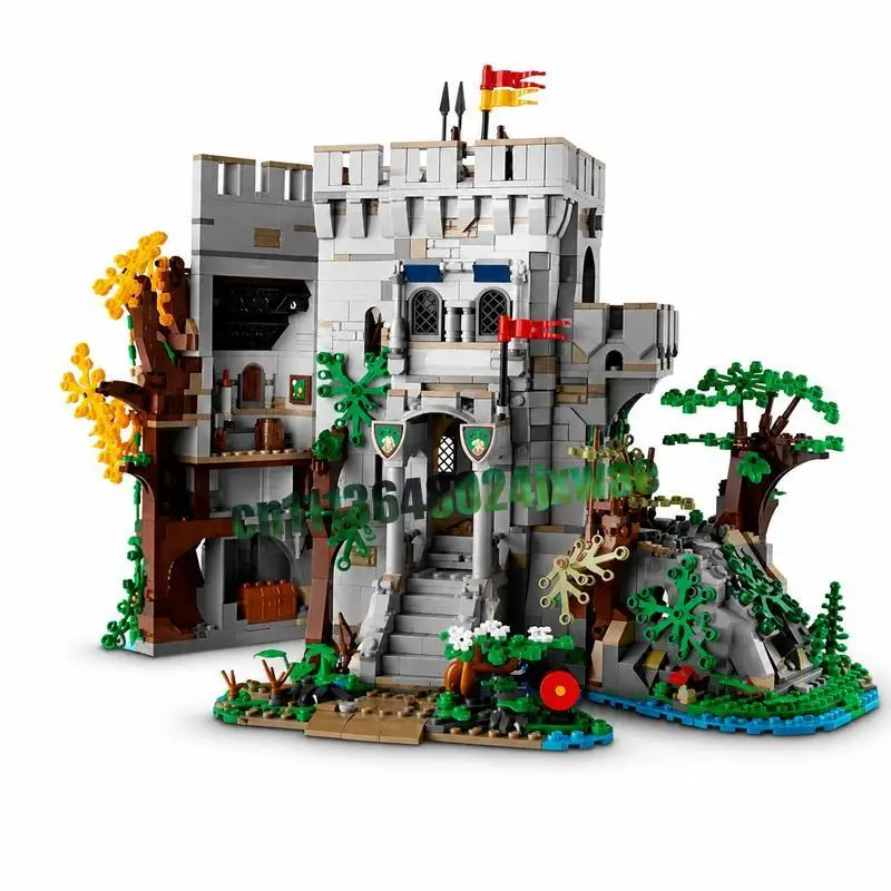 1954-teiliges Schloss im Wald MOC-Modell, individuelles Puzzle, Architektur-DIY-Bausatz, Lernspielzeug, Bausteine-Sammlung, Ausstellungsstück