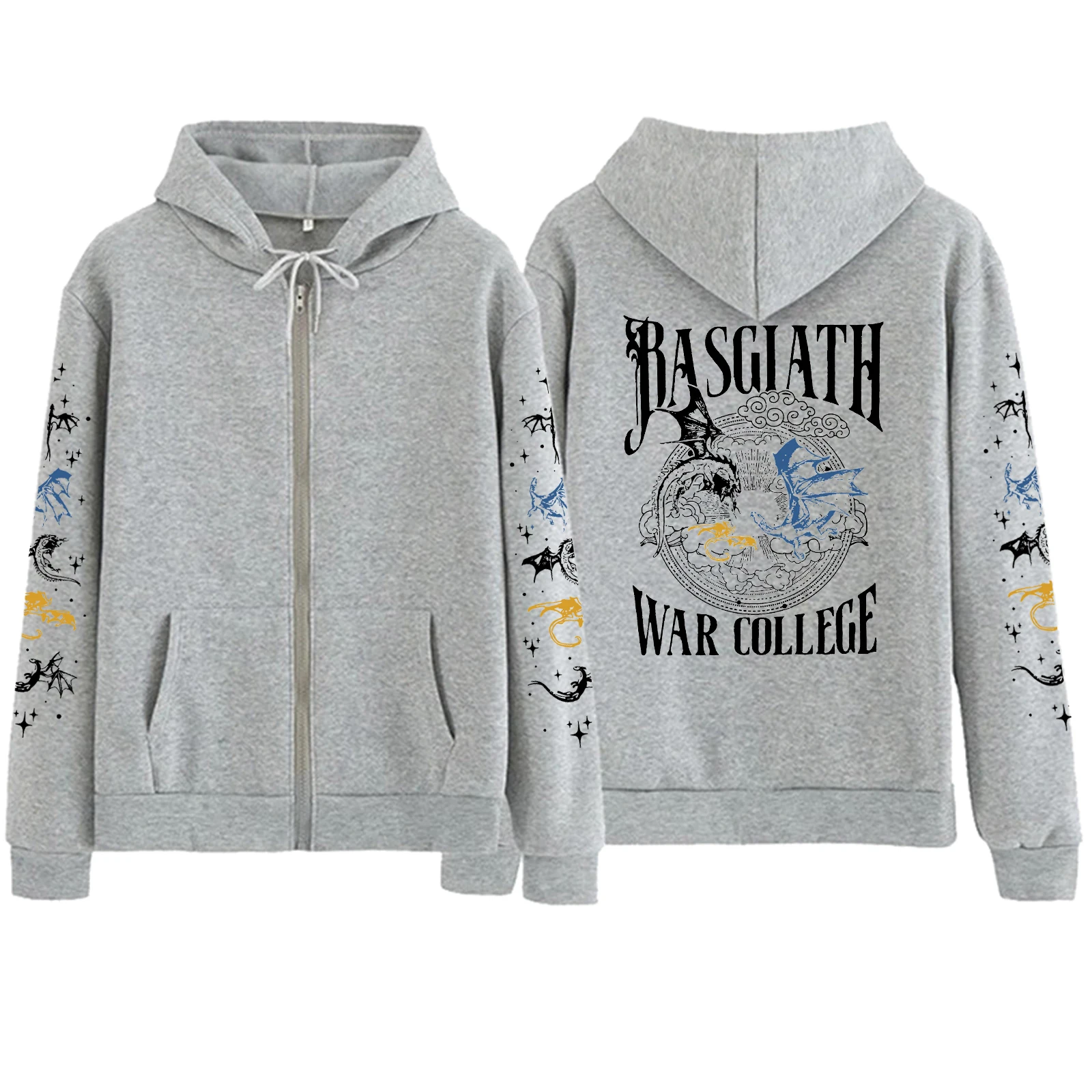 Basgiath War College Zipper Coat Hoodie Fourth Wing Dragon Rider Zipper Coat Gift for Book Lovers Unisex Gift Top