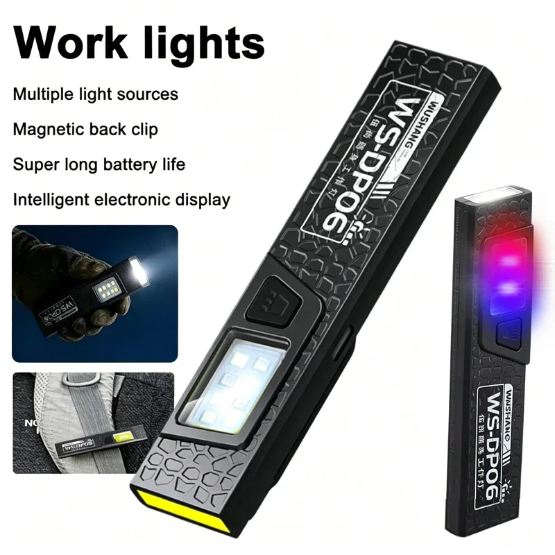 800LM tragbare COB-LED-Arbeitsleuchte, wiederaufladbare USB-Magnet-Hängelampe, eingebauter Akku, 4 Modi für Camping, Notfälle im Freien – Detail 11
